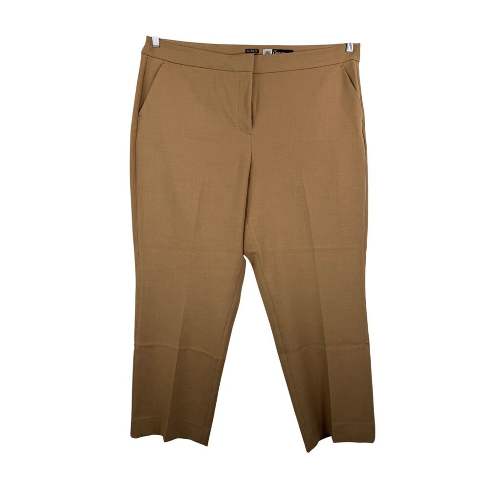 J.Crew Kate Pants cropped Carreman designed in France‎ tan straight leg sz 20